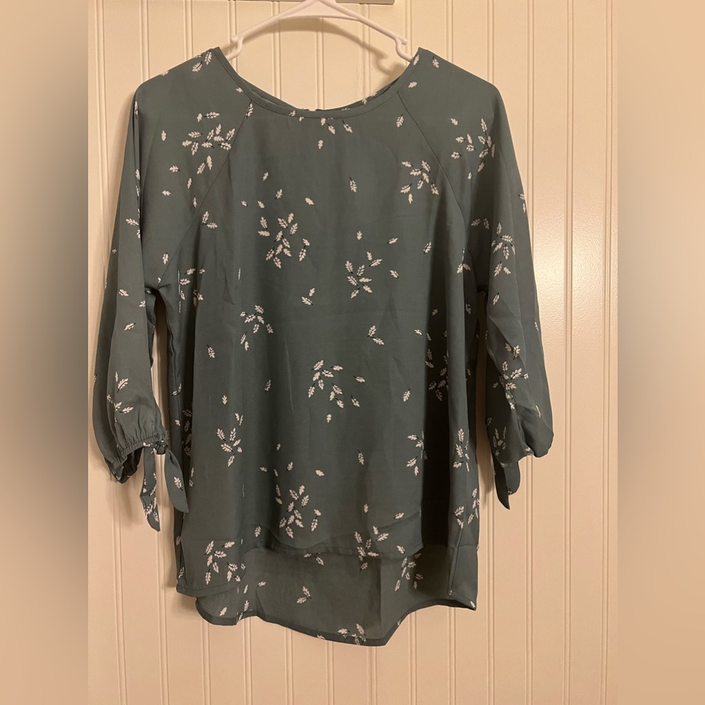 Papermoon Blouse - light green with white floral